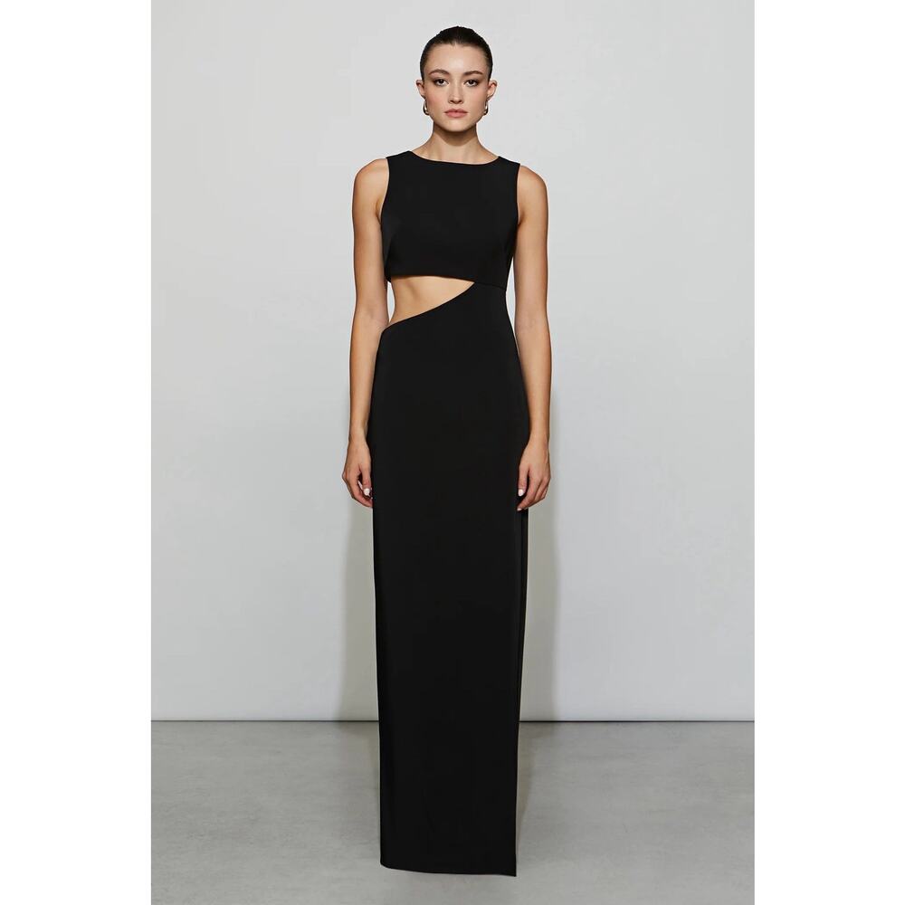 Et Ochs Sleeveless Cut Out Dress Black Size 10 Minimalist Luxury Retail $498